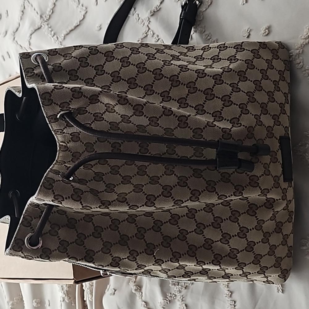 Brown gucci back pack